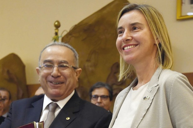 Federica Mogherini et Ramtane Lamamra. D. R.